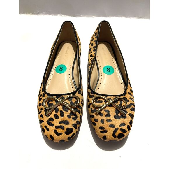 Adrienne Vittadini Ballet flats animal prints brown loafers comfy women's 8 - Picture 1 of 8